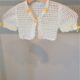 Handmade baby woolen bolero in white
